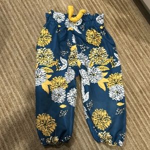 Flower printed toddler pants